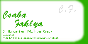 csaba faklya business card